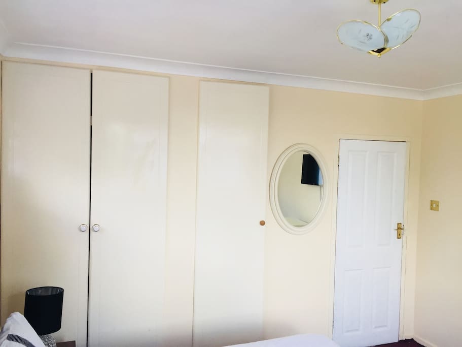 In built wardrobes & Mirror in your room