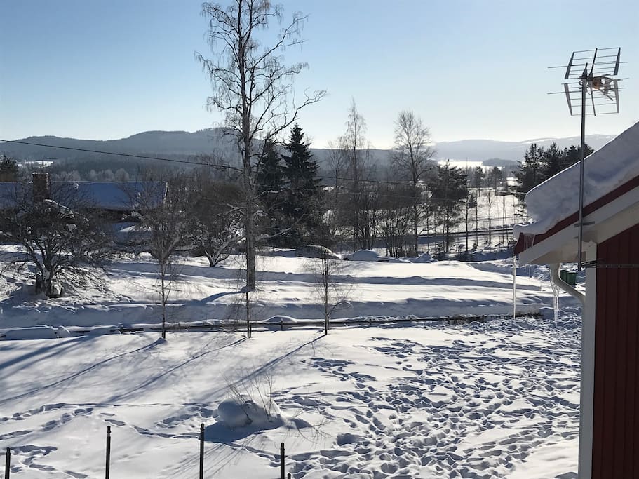 View across river Ljusnan valley