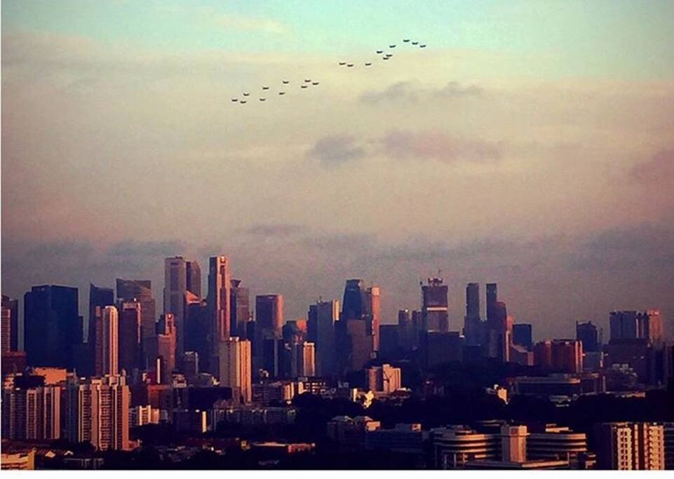 Skyline view from balcony
