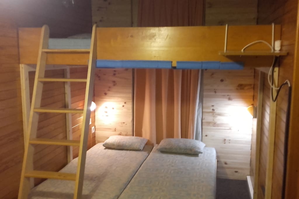 Large double bed above optional double below.