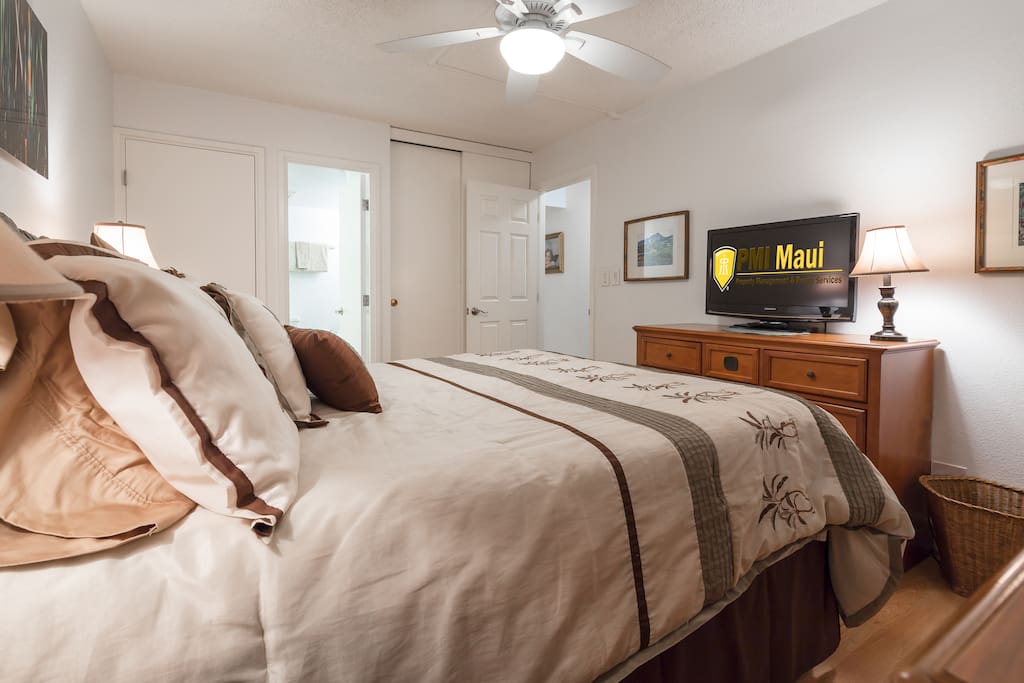 Master Bedroom With Flat Screen TV
