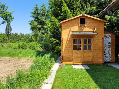 Quiet garden hut on the edge of the forest near Red Bull Ring