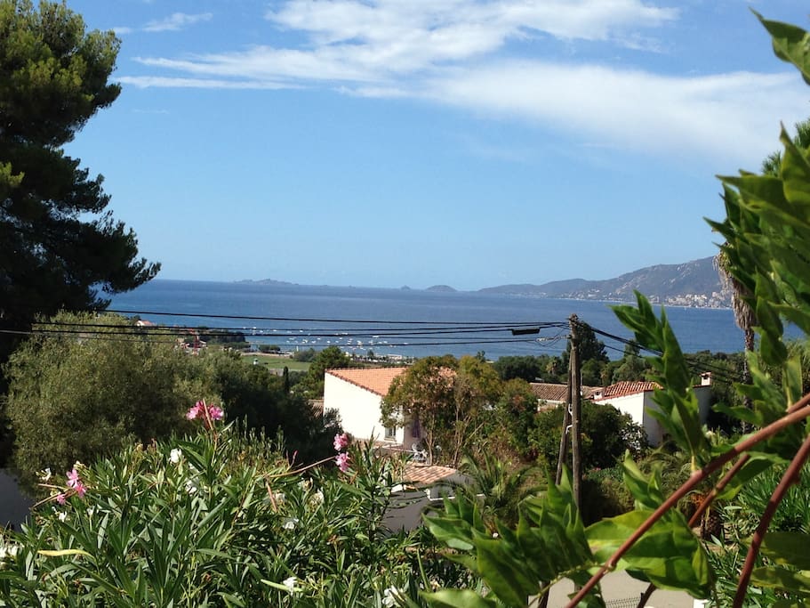 Très belle vue mer sur golfe d'Ajaccio et les Iles Sanguinaires