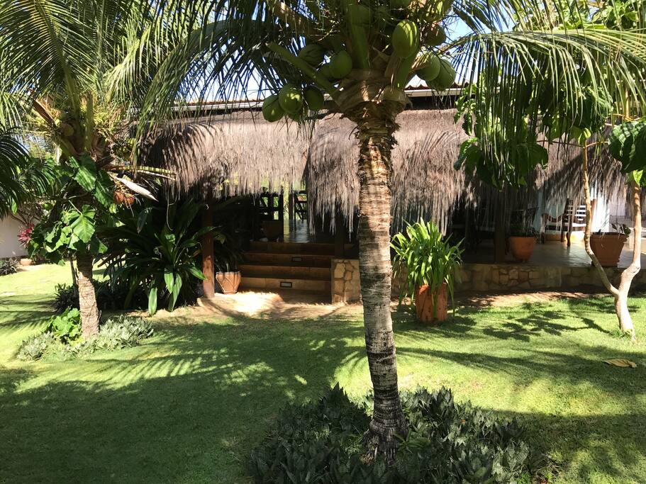 view of house and garden from the sea side