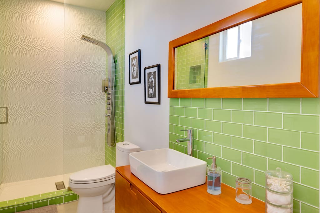 Indulge in a sumptuous spa shower.