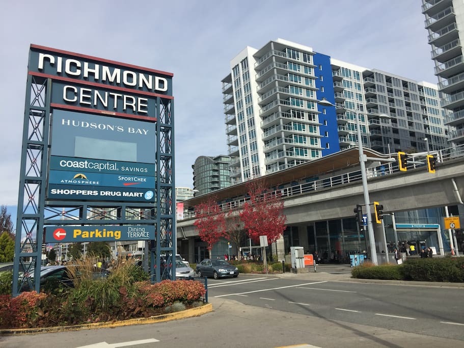 Richmond Centre and Skytrain Brighthouse Station--3 mins walk