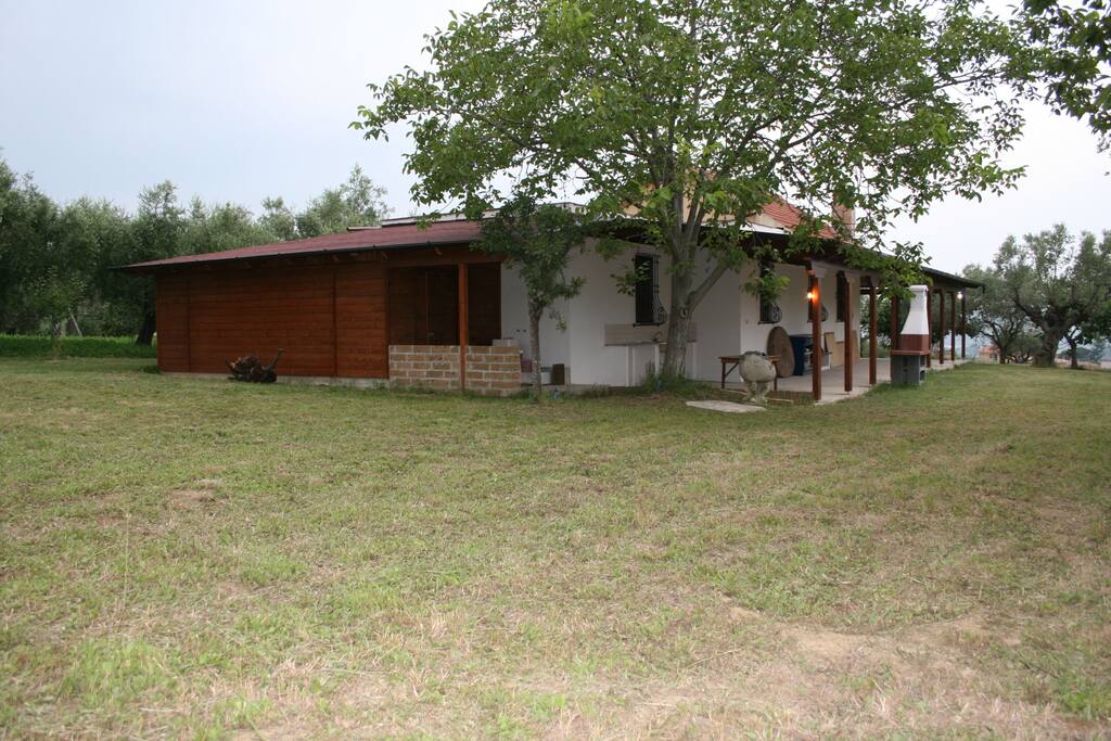 Villino piano terra con rimessa agricola in legno