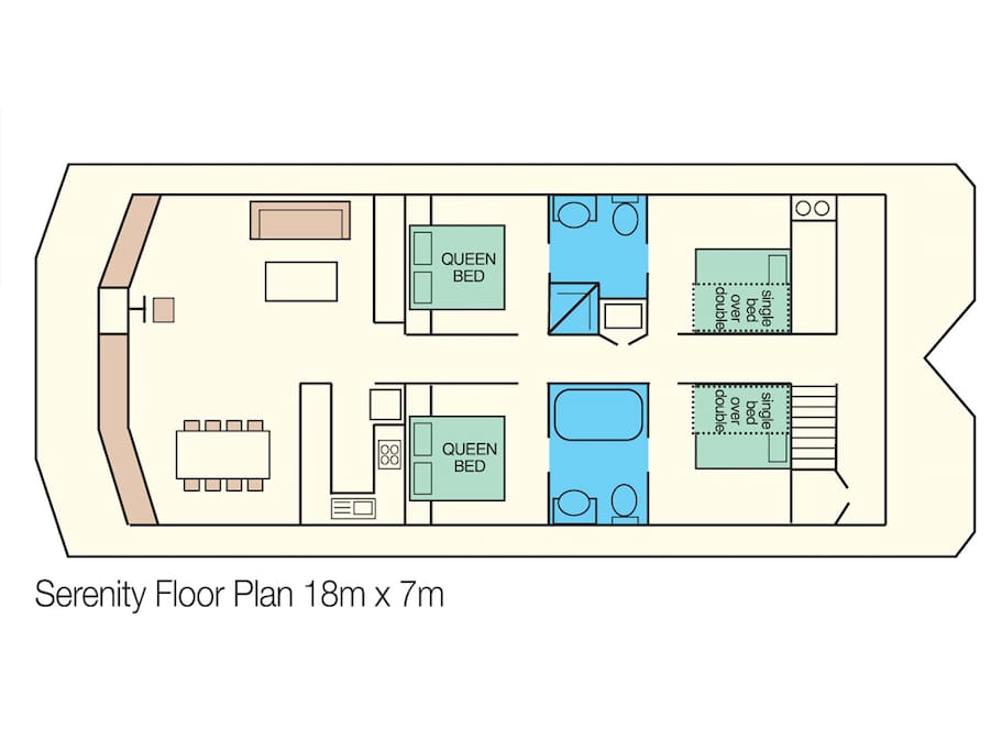 Serenity Main Deck Floor Plan