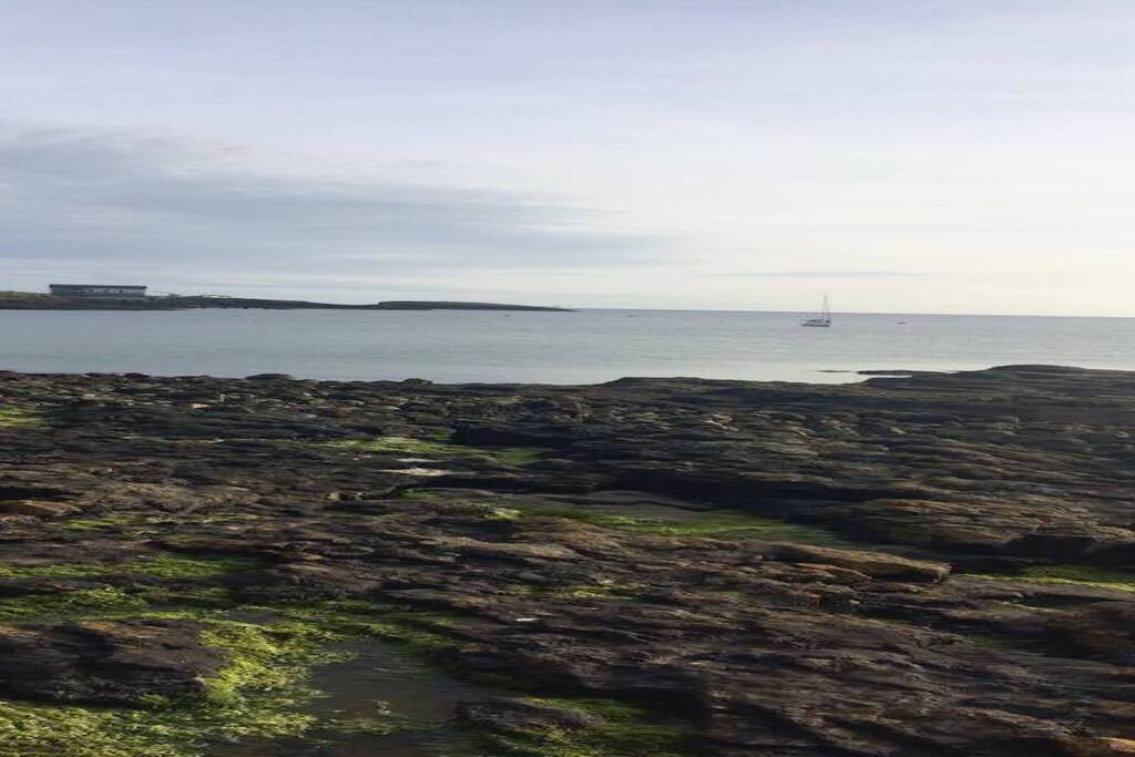 Beach located three minutes from house