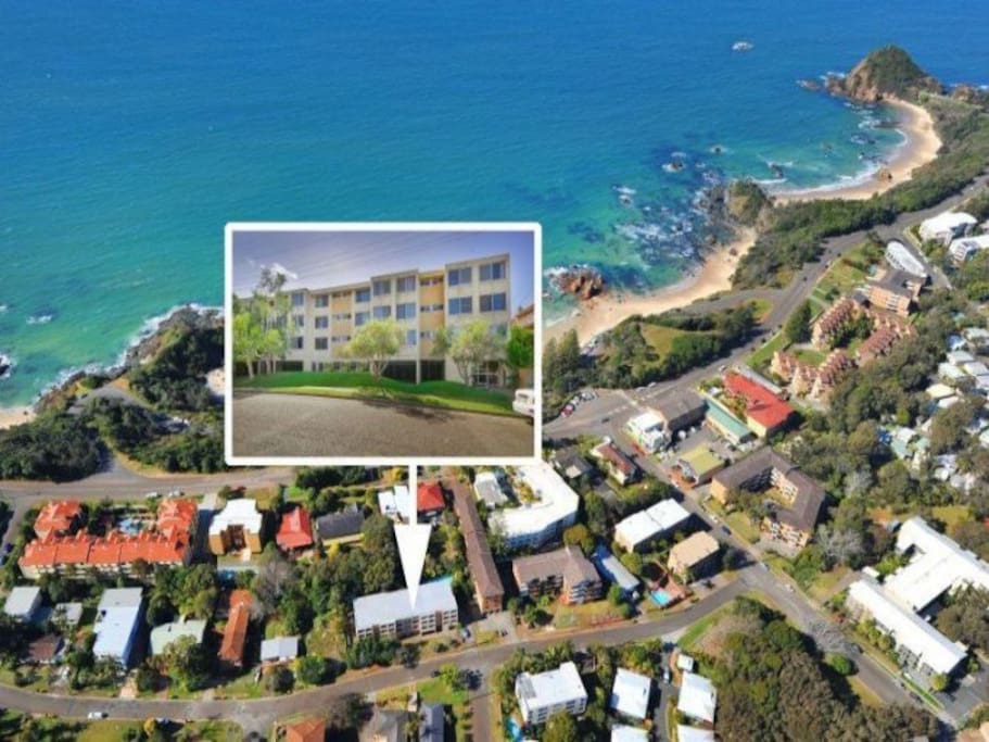 Aerial photo. So close to Flynns Beach