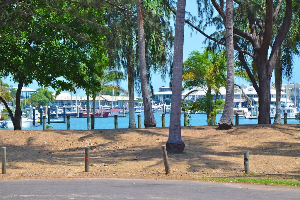 Cullen Bay Marina, view from the end of our street