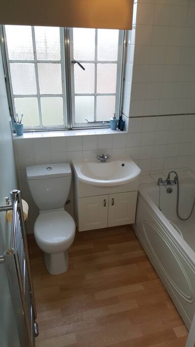 Bathroom with electric shower
