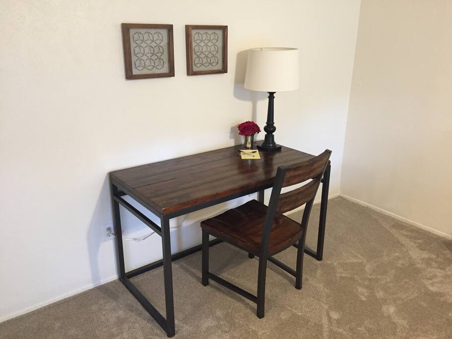 Desk in master bedroom