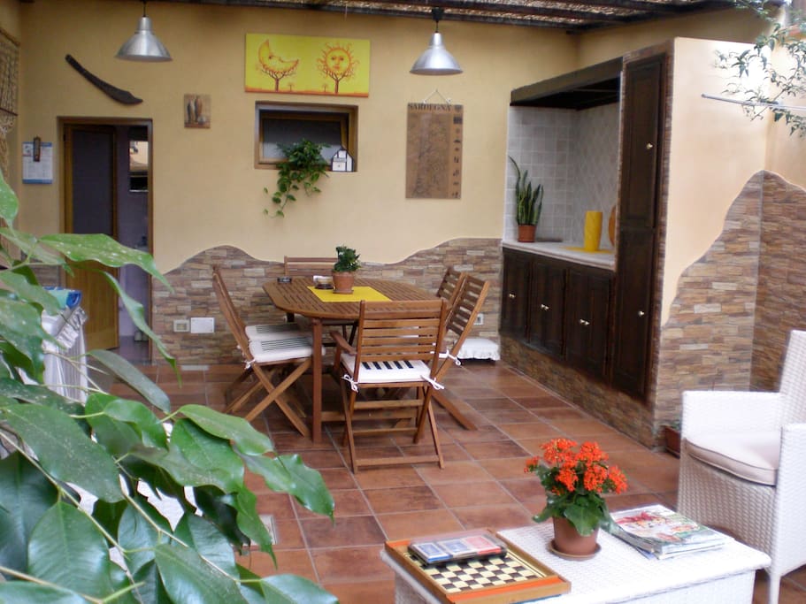 Zona colazione all'aperto