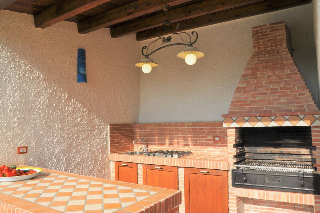 cucina esterna e barbecue