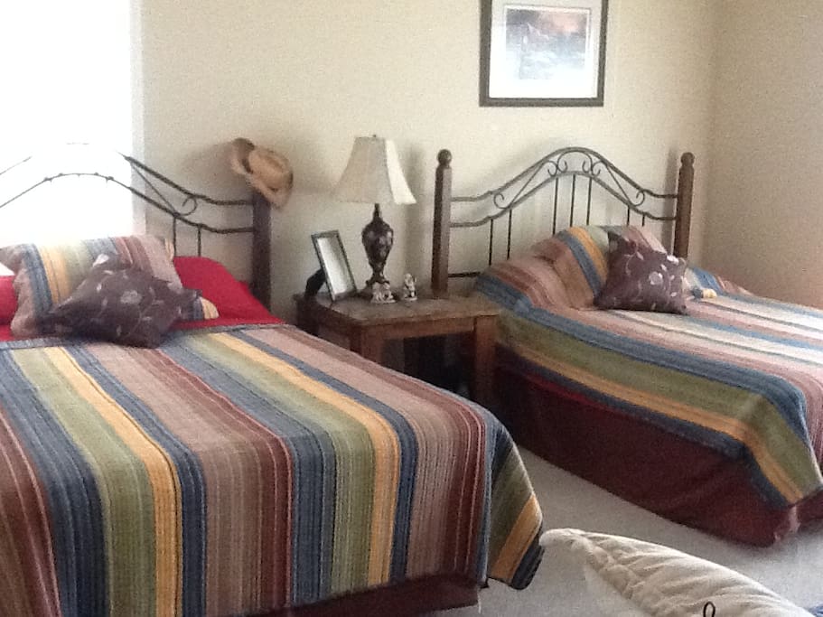 Guest bedroom, sleeps 2 + full futon (sleeps 1)