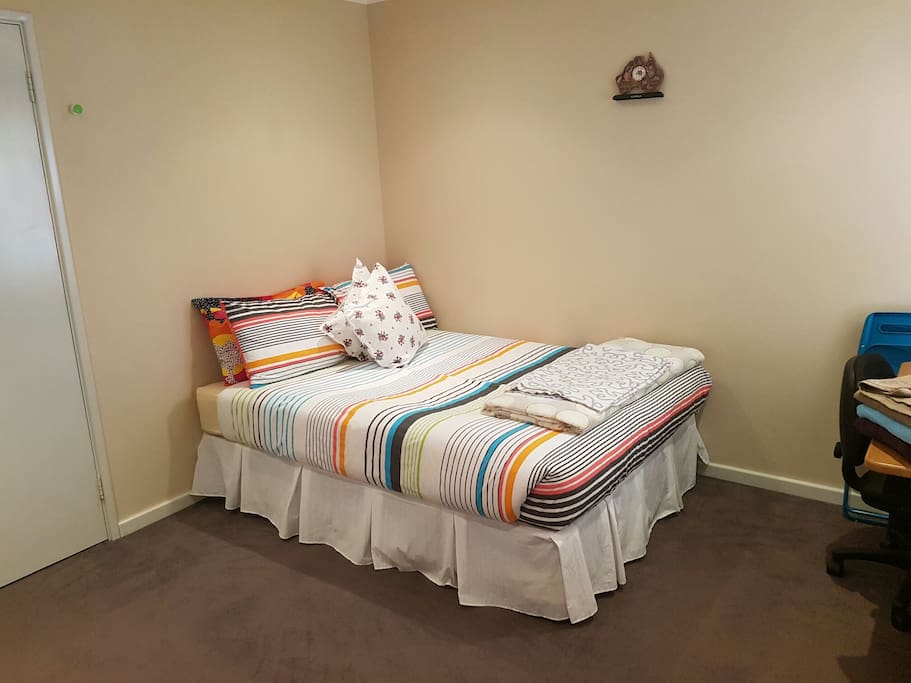 Double bed with mattress, extra double mattress and single mattress avaible