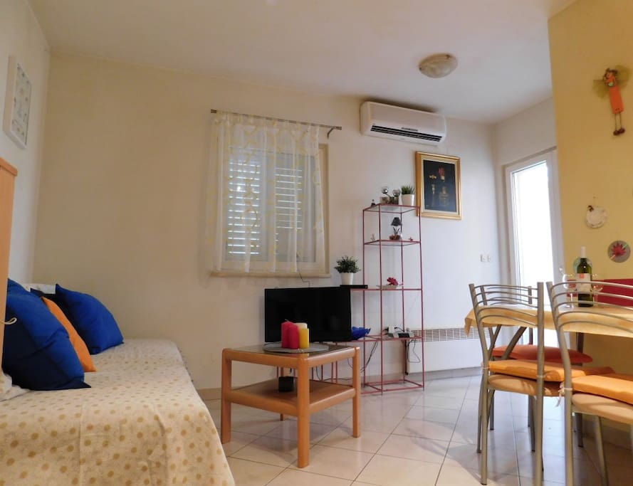 living room and dining room