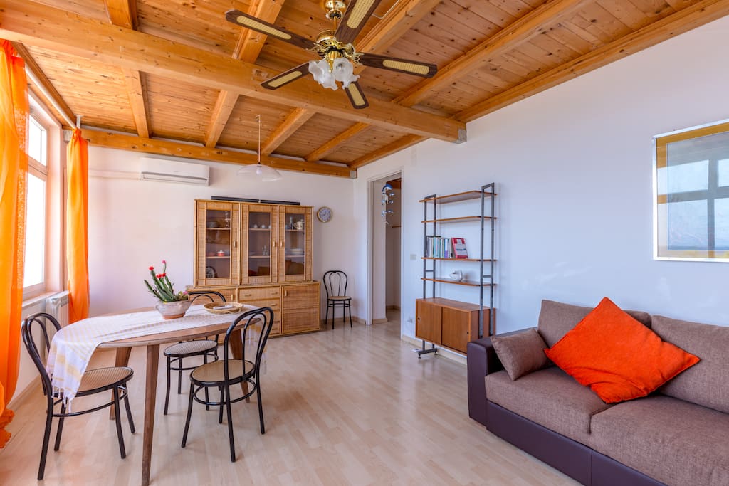 Living room with sea view