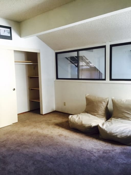 Wall to wall closet space.
