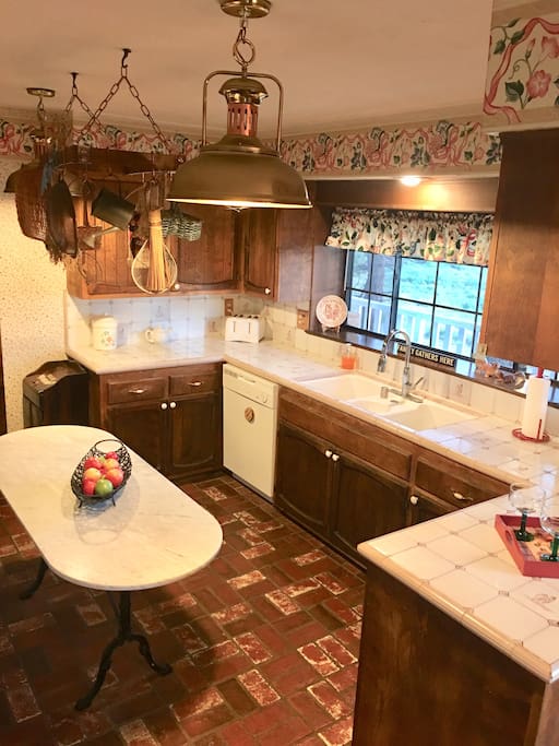 large open kitchen well stocked for multi cooks