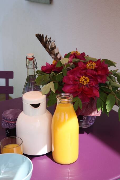 petit déjeuner sur terrasse