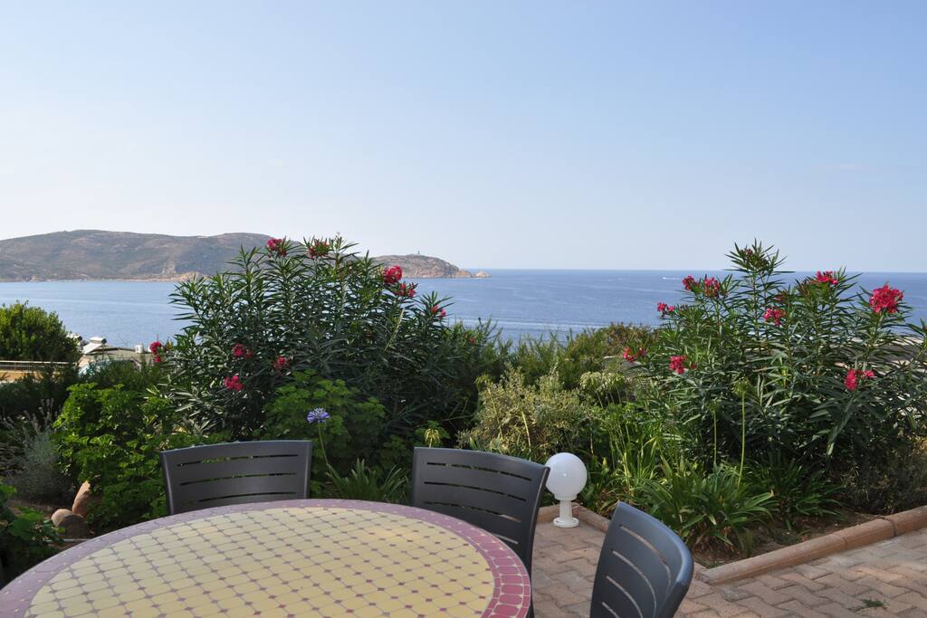 terrasse avec vue mer