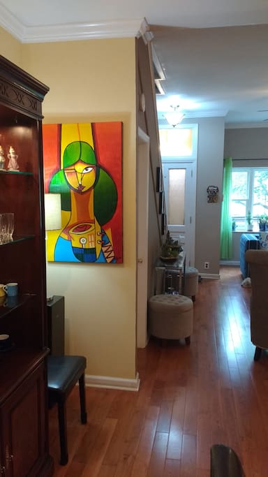Detail of first floor. We have beautiful art from all over the world.