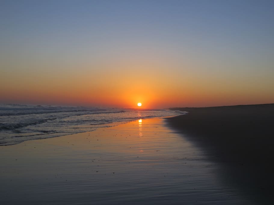Sunset on 'our' beach, December.