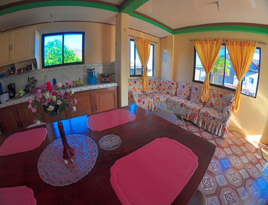 Dining and Living Room Area