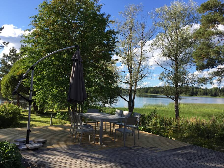 The patio is enlarged in Summer 2018