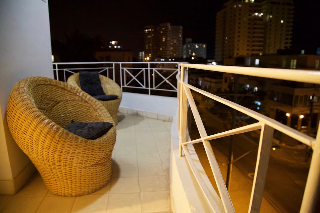 balcony at night