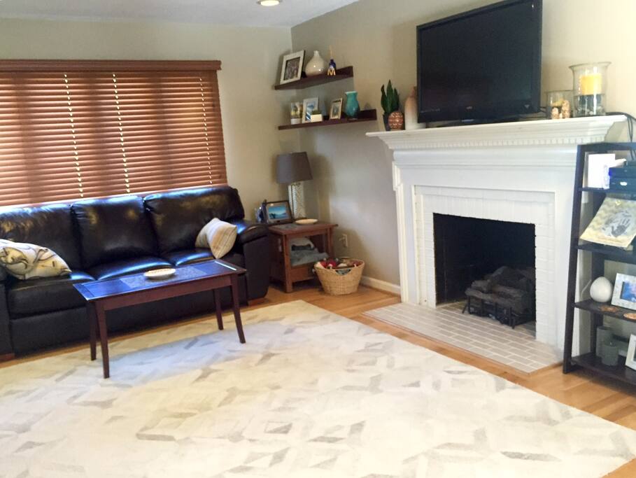 Spacious living room with lots of natural light