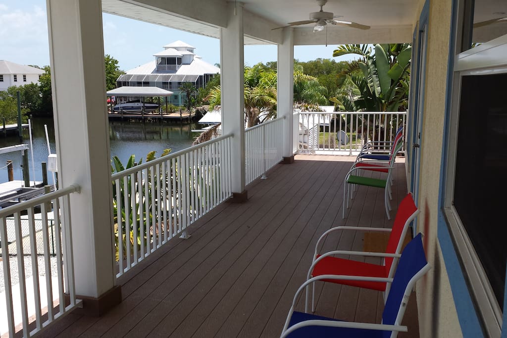 Large porch with water view