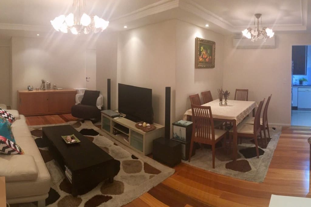 Generous open plan living with separate lounge and dining
