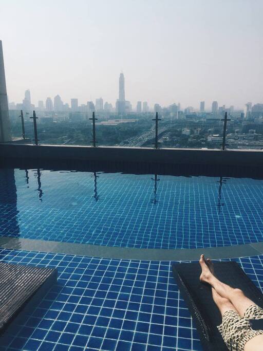 Pool/hot tub + gym view (day time)