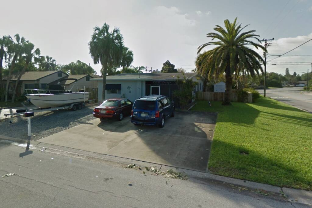 Enough space to park a boat and several cars