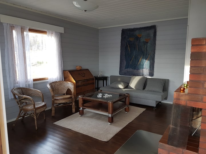 Vilë/dhomë me sauna më vete. Një krevat dopio nga divani nëse është e nevojshme.