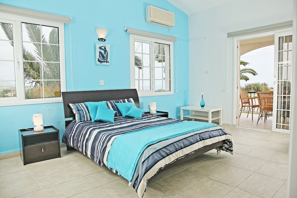 Master bedroom with balcony