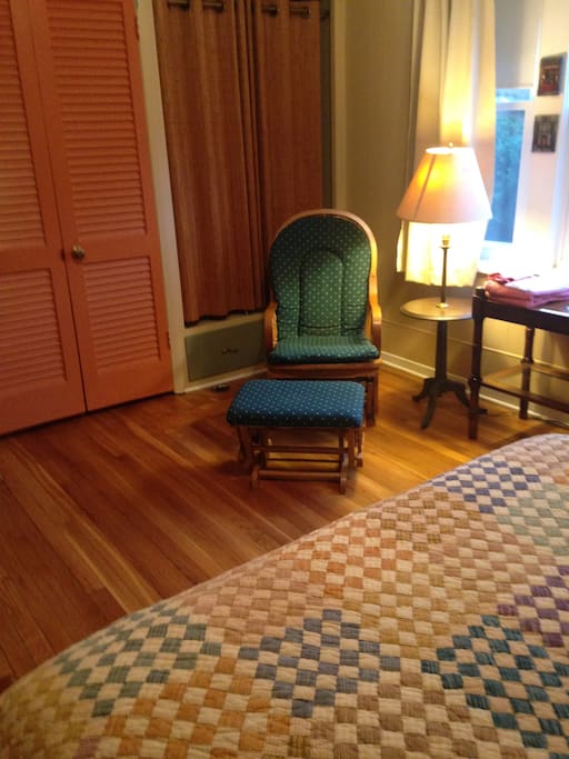 Sitting area in bedroom