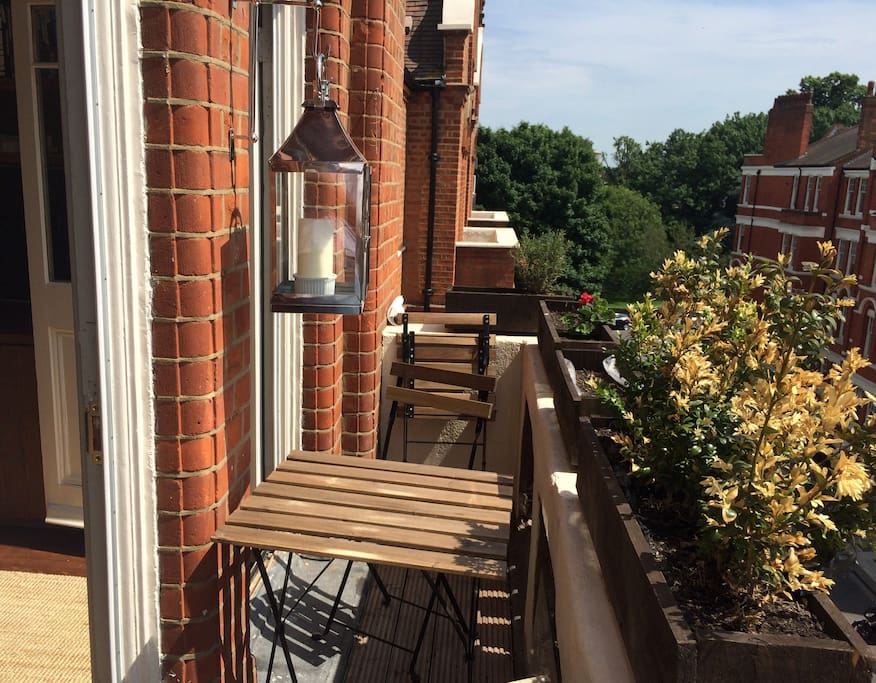 Balcony with park views