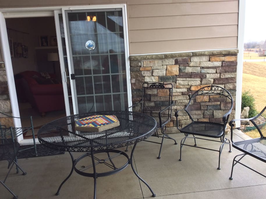 Outside patio to basement suite