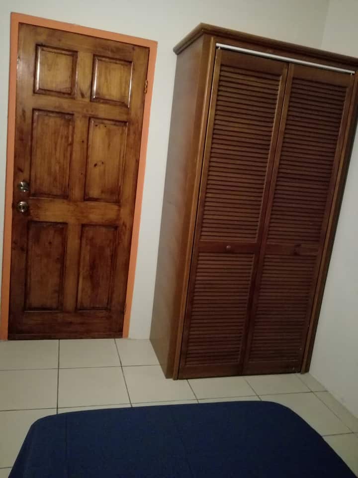 Very spacious room with large wardrobe