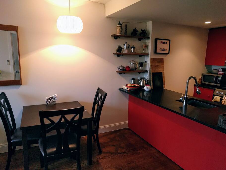 kitchen + dining area