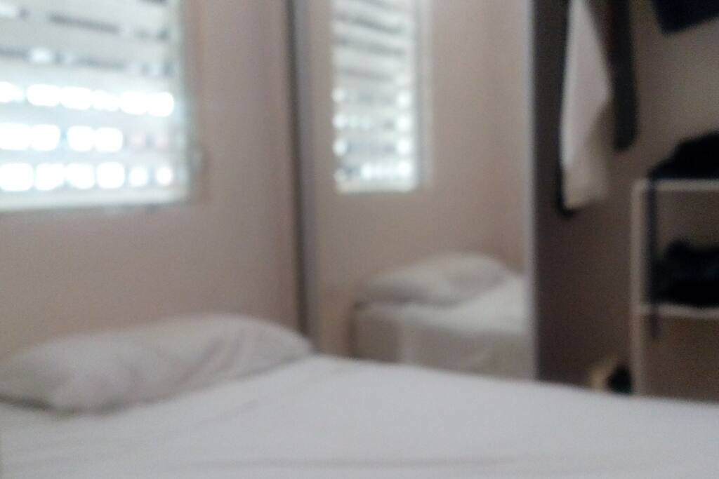 Closet and mirror.