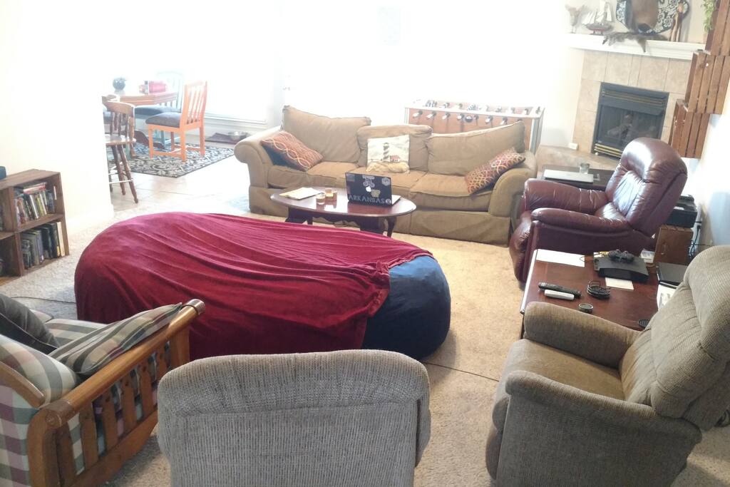 Living Room, Bean Bag, Projector