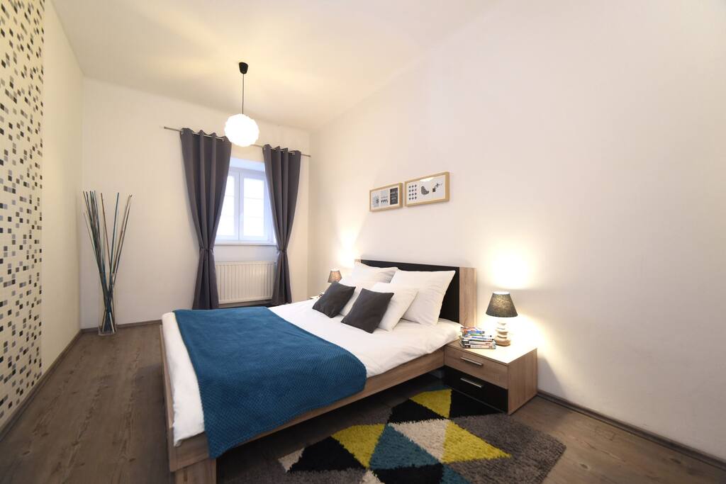 Bedroom with comfortable bed
