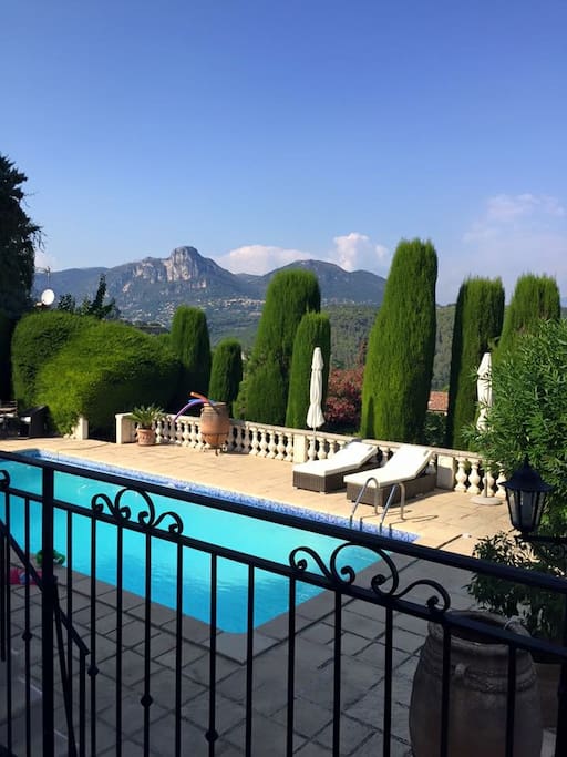 terrace view on pool