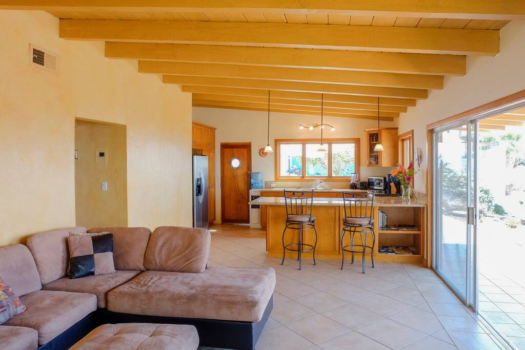 Kitchen from living area
