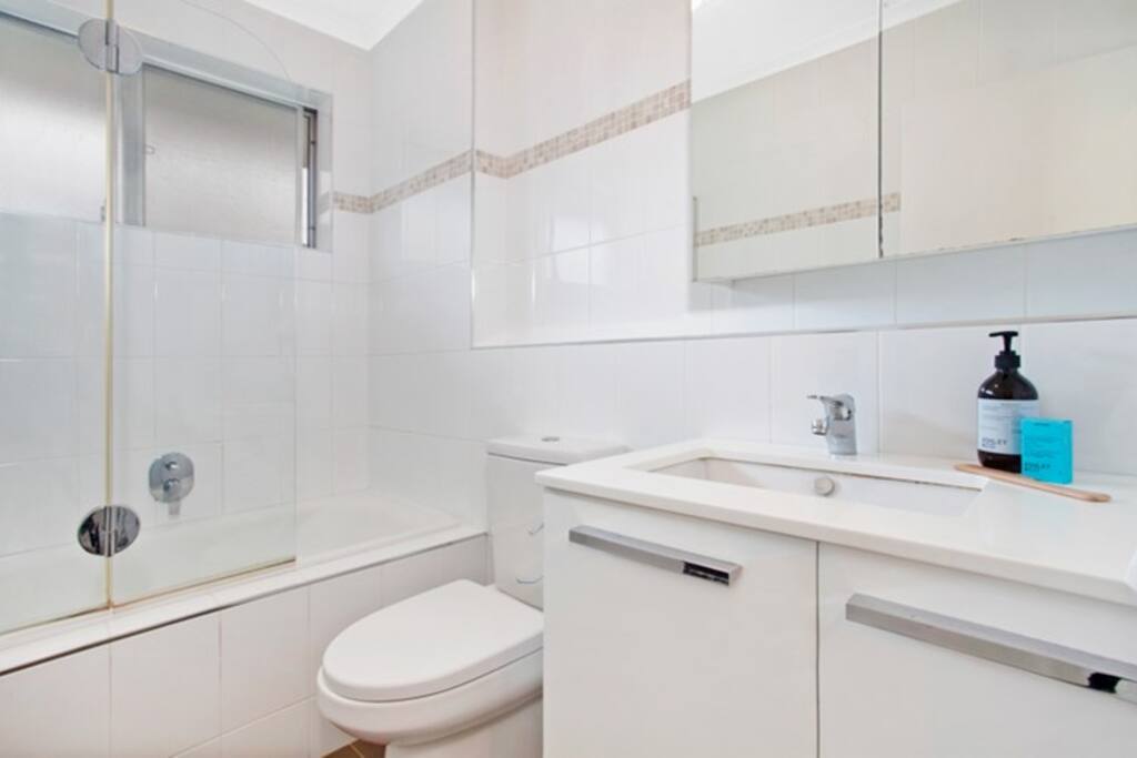 After a surf or a run on beach, enjoy a hot shower or a bath